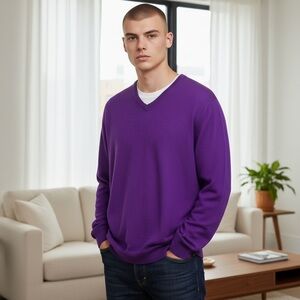 NWT POLO Ralph Laurent 100% Cashmere VNeck Sweater Size M